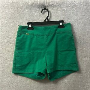 Vibrant Green High Waist Tailored Shorts
